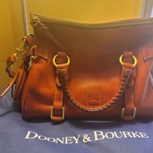 DOONEY AND BOURKE SATCHEL IN RED.  HARDLY USED.
